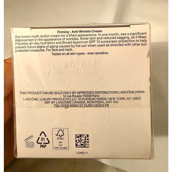 Lancome Renegerie Lift Multi-Action Face & Neck Cream SPF 15 50 ml New in Box - Picture 3 of 5